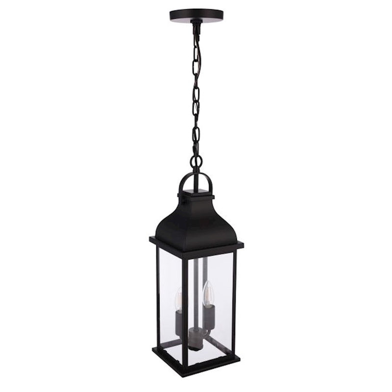 Craftmade Bent Tree 2 Light Outdoor Pendant, Midnight/Clear
