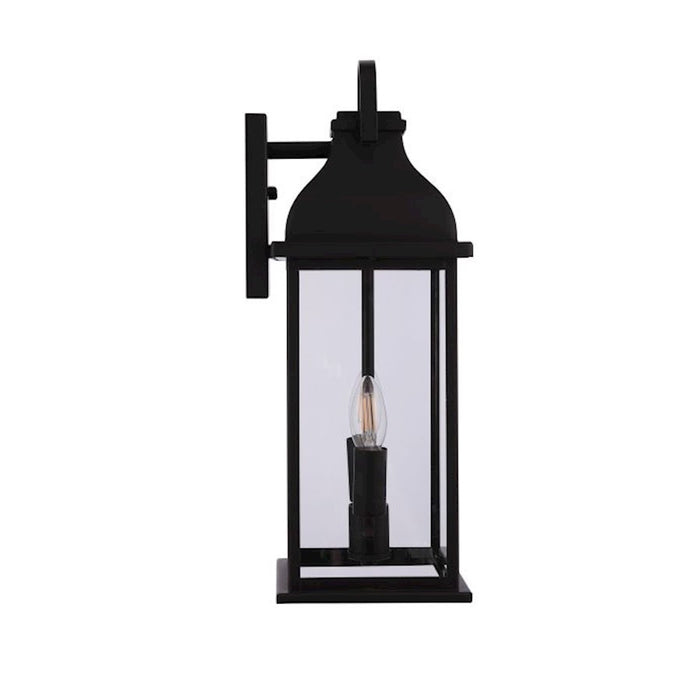 Craftmade Bent Tree 2 Light Outdoor Wall Lantern, Midnight/Clear
