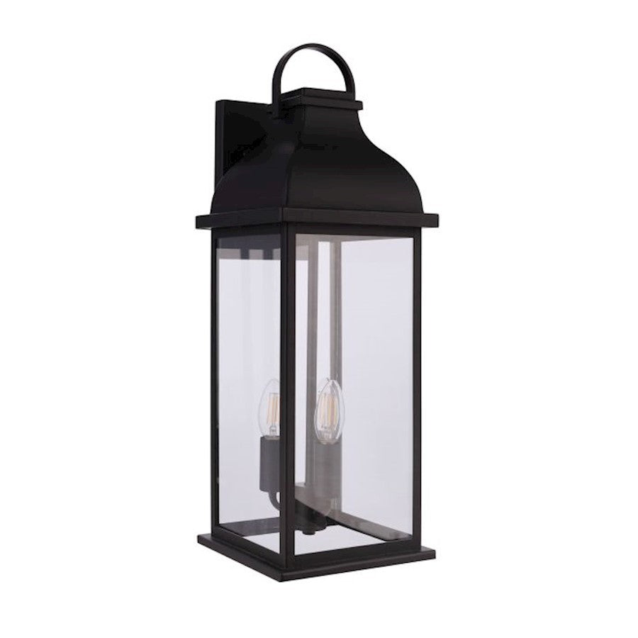 Craftmade Bent Tree 3 Light Outdoor Wall Lantern, Midnight/Clear - ZA7224-MN