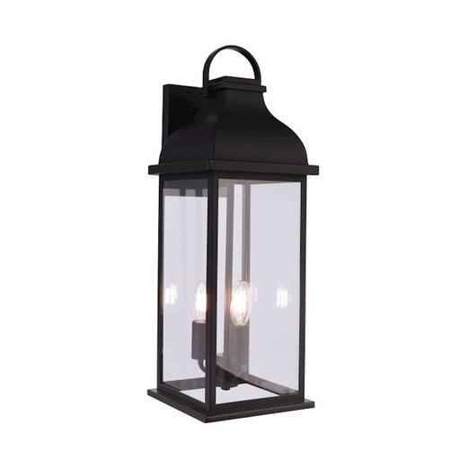 Craftmade Bent Tree 3 Light Outdoor Wall Lantern, Midnight/Clear