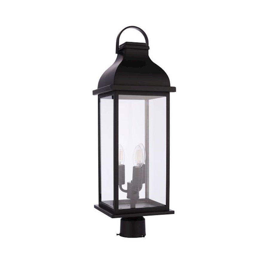 Craftmade Bent Tree 3 Light Outdoor Post Mount, Midnight/Clear - ZA7225-MN