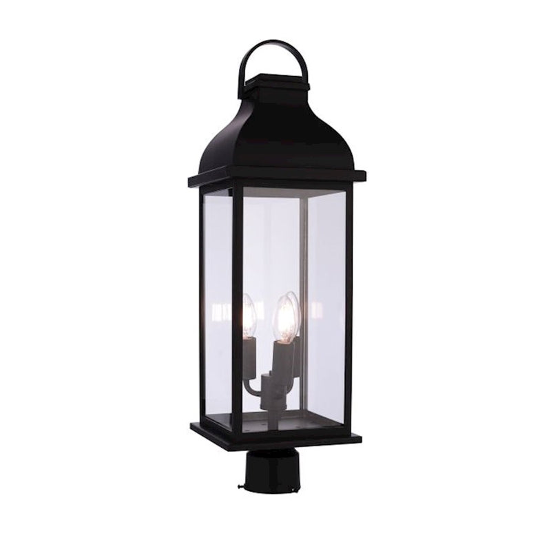 Craftmade Bent Tree 3 Light Outdoor Post Mount, Midnight/Clear