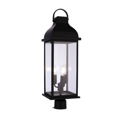 Craftmade Bent Tree 3 Light Outdoor Post Mount, Midnight/Clear