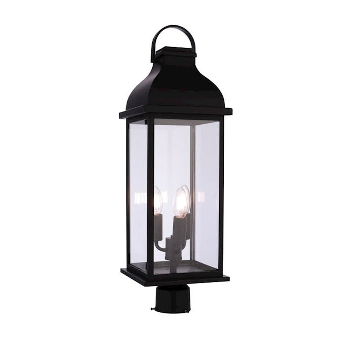 Craftmade Bent Tree 3 Light Outdoor Post Mount, Midnight/Clear