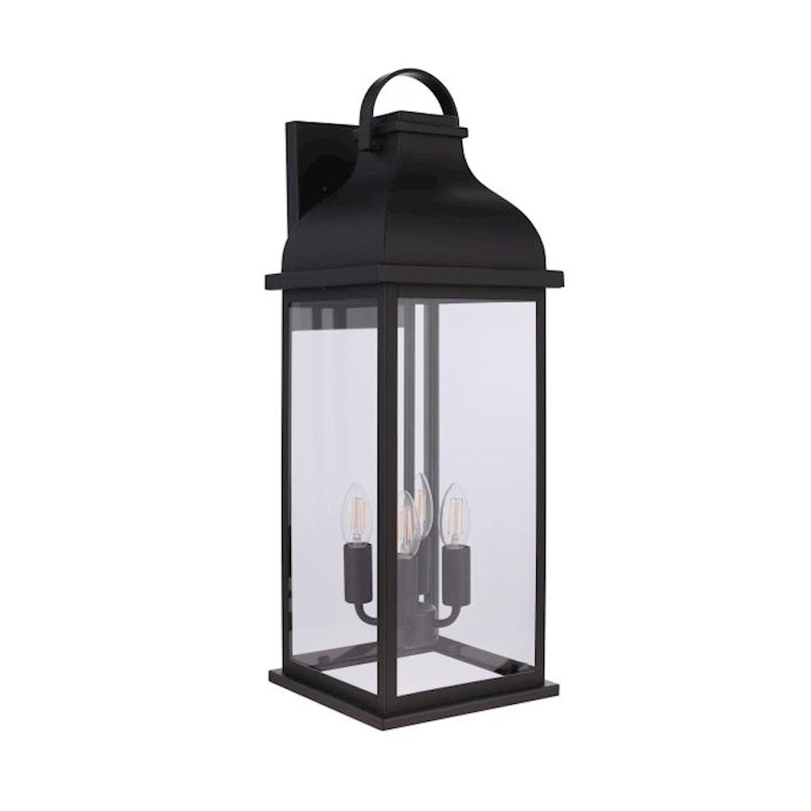 Craftmade Bent Tree 4 Light Outdoor Wall Lantern, Midnight/Clear - ZA7234-MN