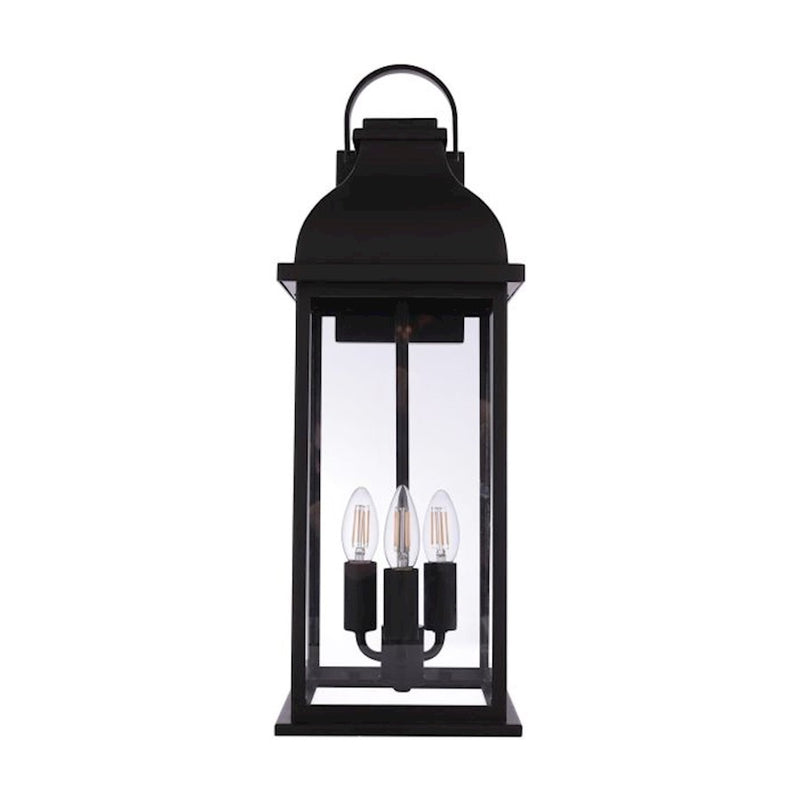Craftmade Bent Tree 4 Light Outdoor Wall Lantern, Midnight/Clear