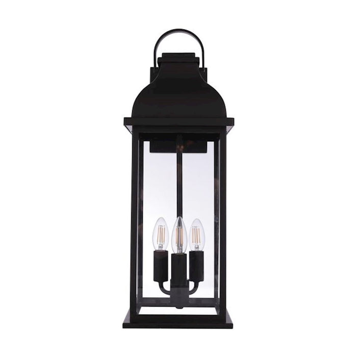 Craftmade Bent Tree 4 Light Outdoor Wall Lantern, Midnight/Clear