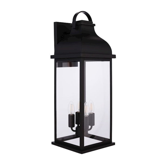 Craftmade Bent Tree 4 Light Outdoor Wall Lantern, Midnight/Clear