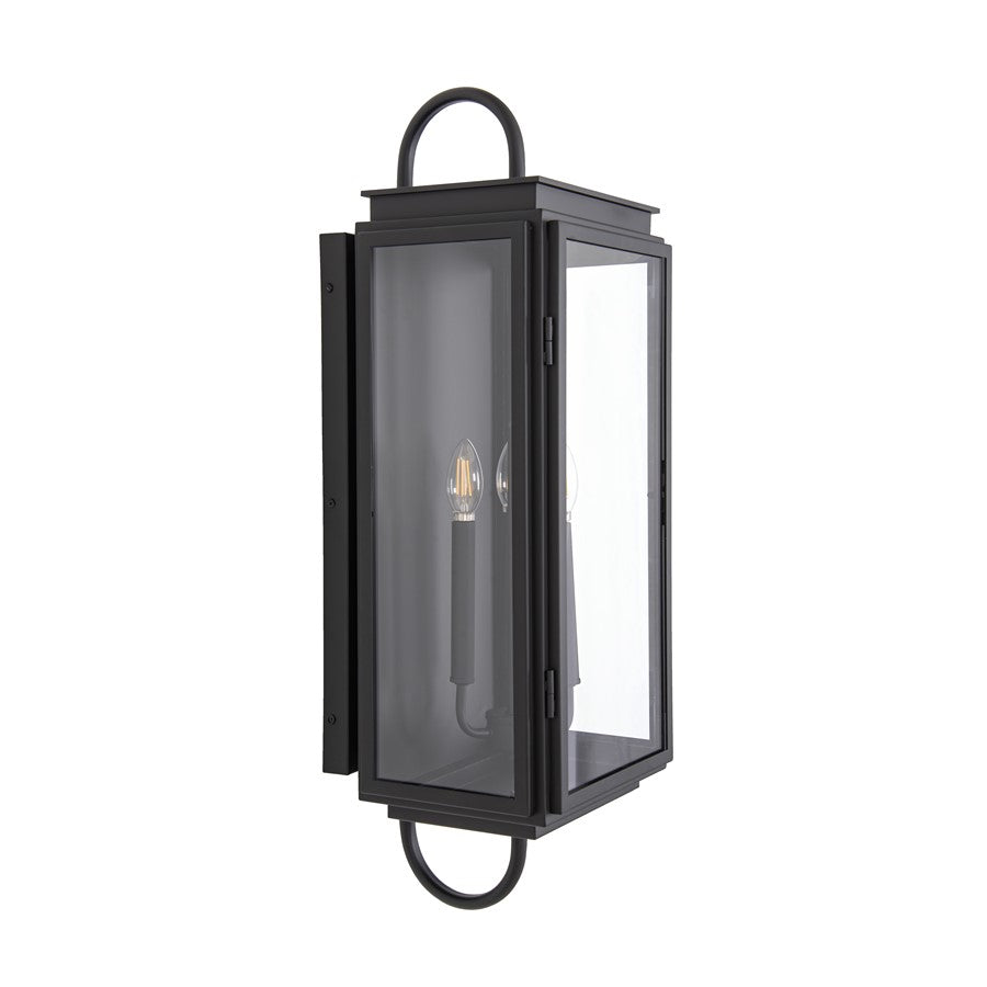 Craftmade Irving 3 Light Outdoor Wall Lantern, Textured Black