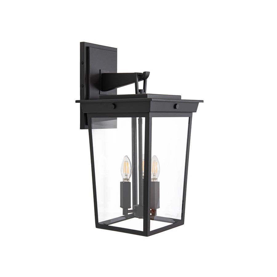 Craftmade Duncan 3 Light Outdoor Wall Lantern, Textured Black
