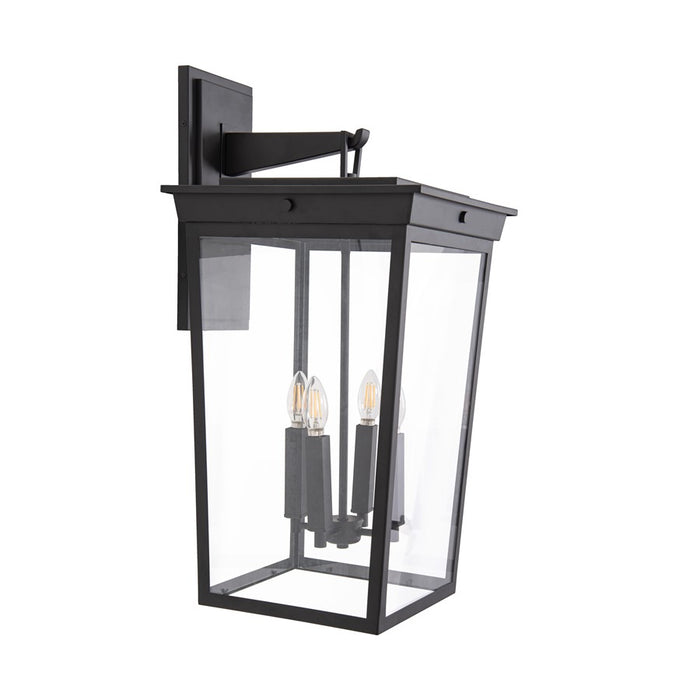 Craftmade Duncan 4 Light Outdoor Wall Lantern, Textured Black