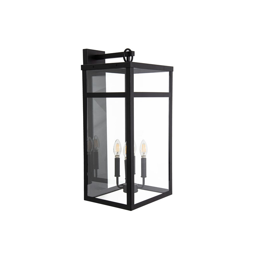 Craftmade O'Neal 25.5" 4 Light Outdoor Wall Lantern, Textured Black