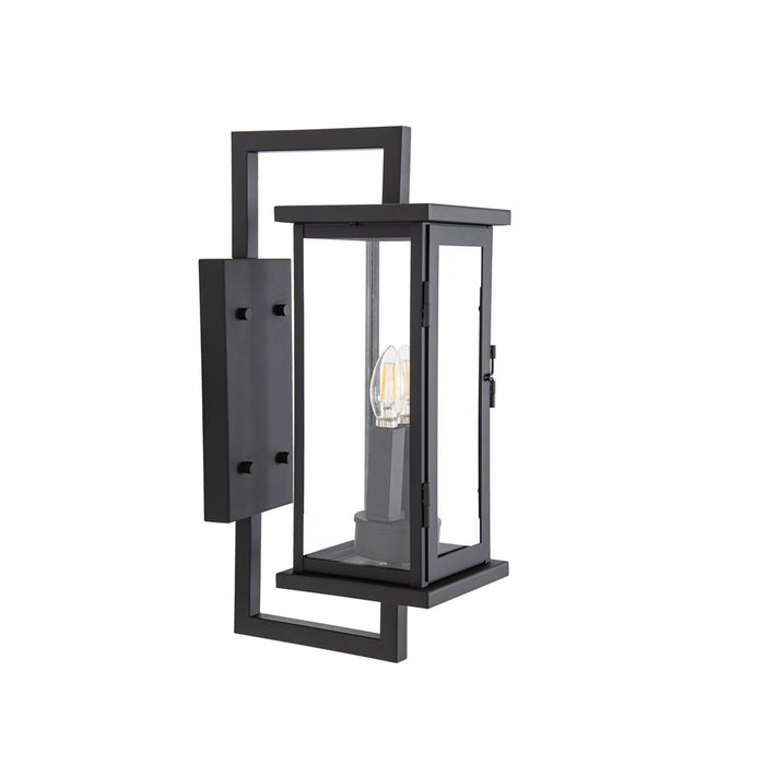 Craftmade Jordan 2 Light Outdoor Wall Lantern, Textured Black