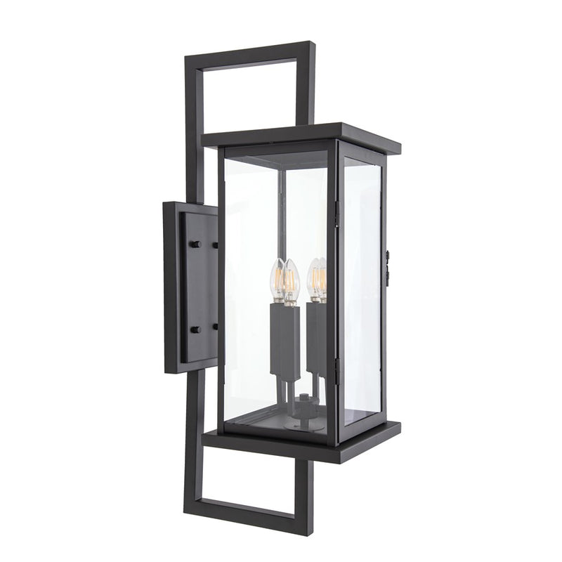 Craftmade Jordan 32.5" 4 Light Outdoor Wall Lantern, Textured Black