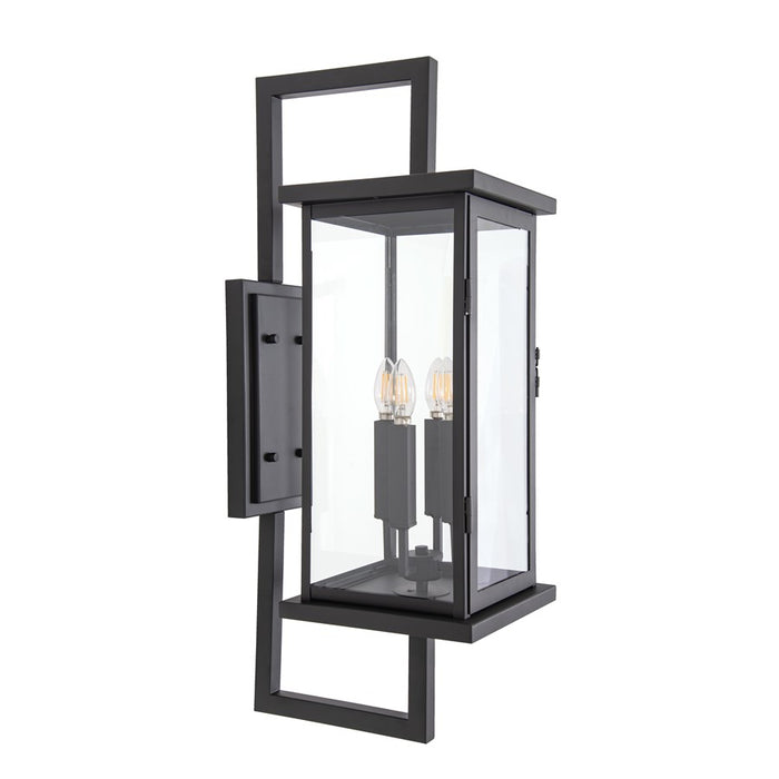 Craftmade Jordan 32.5" 4 Light Outdoor Wall Lantern, Textured Black