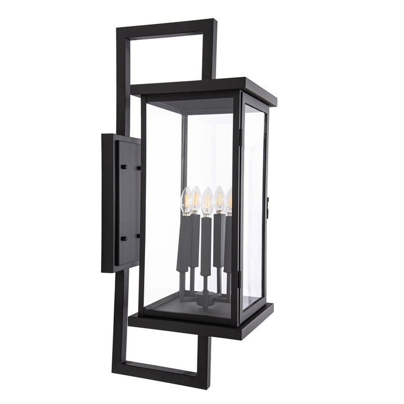 Craftmade Jordan 38" 4 Light Outdoor Wall Lantern, Textured Black