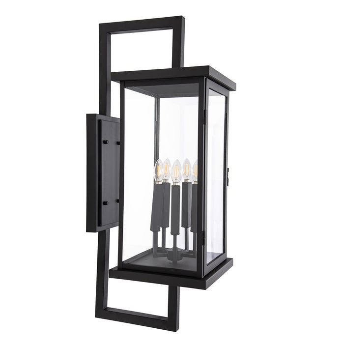 Craftmade Jordan 38" 4 Light Outdoor Wall Lantern, Textured Black