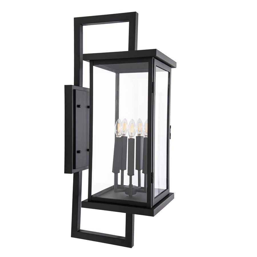 Craftmade Jordan 38" 4 Light Outdoor Wall Lantern, Textured Black