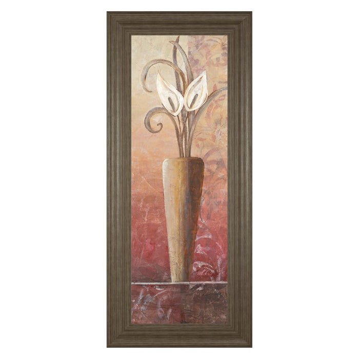 Classy Living Elegant Vase Bloom Wall Art 18"x42", Tranquil Ash Frame