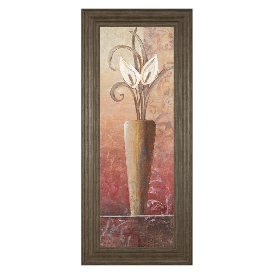 Classy Living Elegant Vase Bloom Wall Art 18"x42", Tranquil Ash Frame