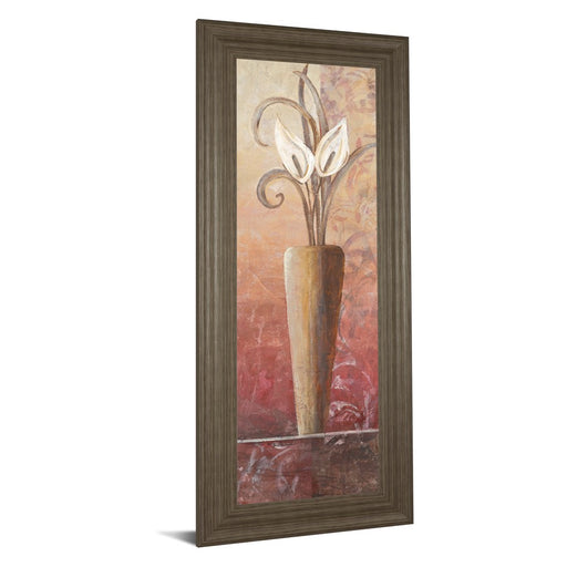 Classy Living Elegant Vase Bloom Wall Art 18"x42", Tranquil Ash Frame