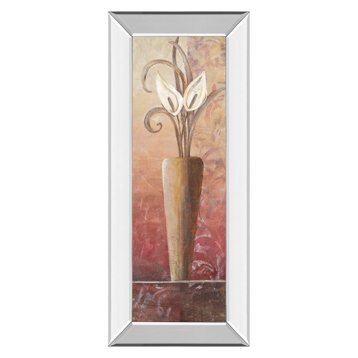Classy Living Elegant Vase Bloom Wall Art 18"x42", Mirrored Frame