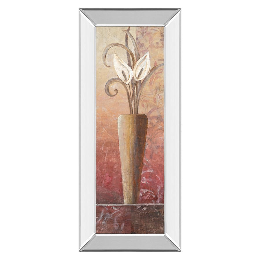 Classy Living Elegant Vase Bloom Wall Art 18"x42", Mirrored Frame