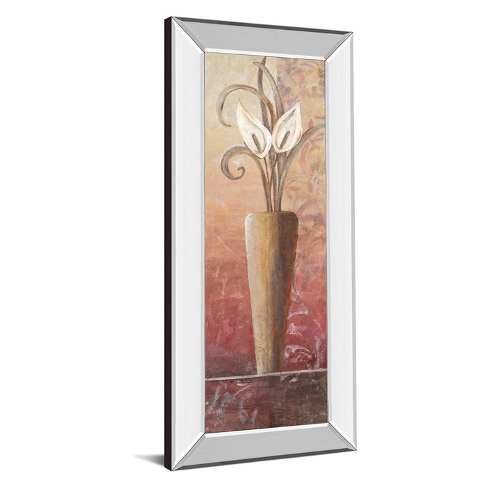 Classy Living Elegant Vase Bloom Wall Art 18"x42", Mirrored Frame