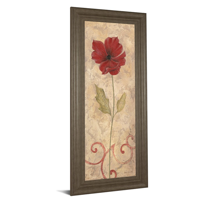 Classy Living Crimson Bloom Wall Art 18"x42", Tranquil Ash Frame