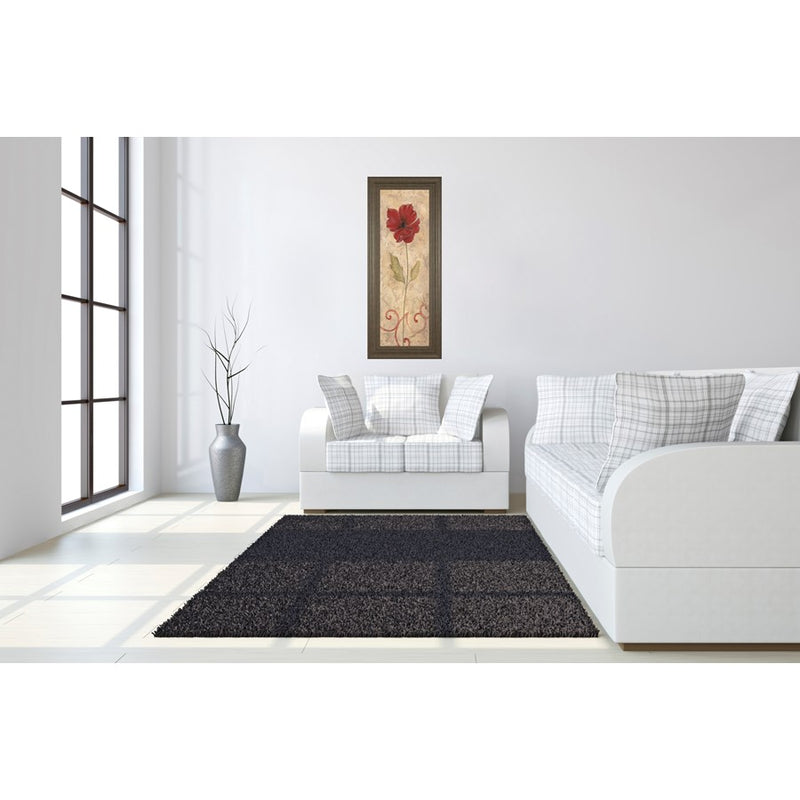 Classy Living Crimson Bloom Wall Art 18"x42", Tranquil Ash Frame