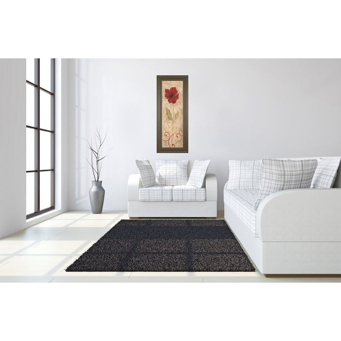 Classy Living Crimson Bloom Wall Art 18"x42", Tranquil Ash Frame