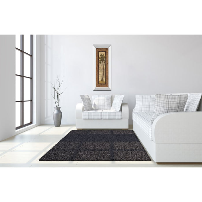 Classy Living Palm Map View Wall Art 18"x42", Mirrored Frame