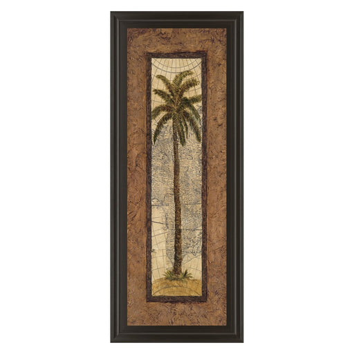 Classy Living Palm Terrain Study Wall Art 18"x42", Dark Chocolate Frame