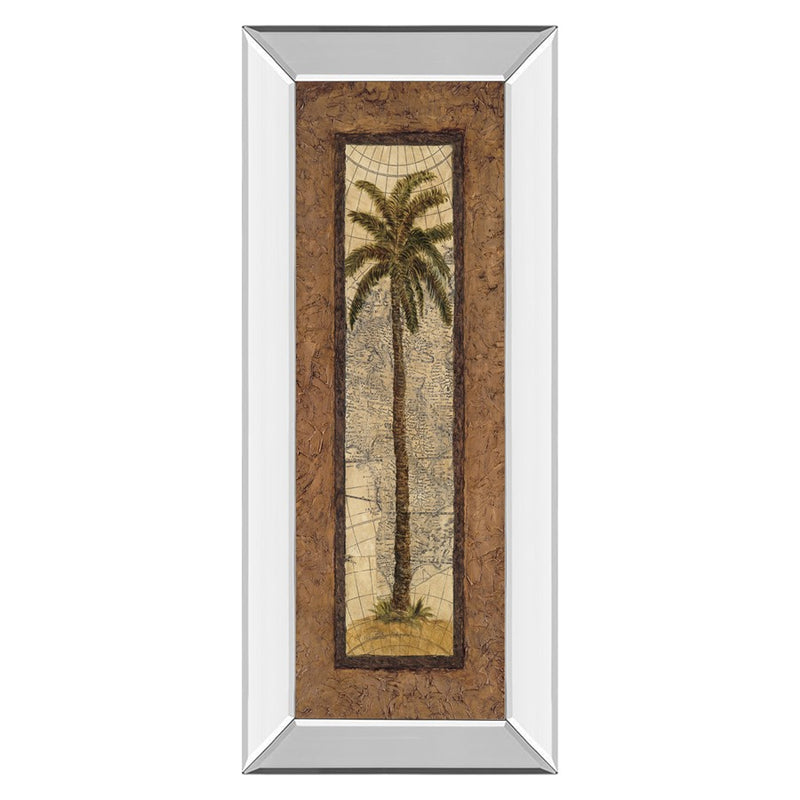 Classy Living Palm Terrain Study Wall Art 18"x42", Mirrored Frame