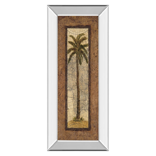 Classy Living Palm Terrain Study Wall Art 18"x42", Mirrored Frame