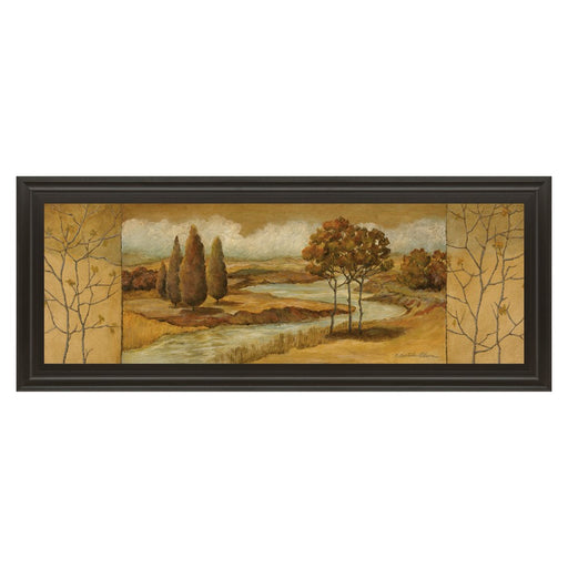 Classy Living Autumn River View Wall Art 42"x18", Dark Chocolate Frame - 1080
