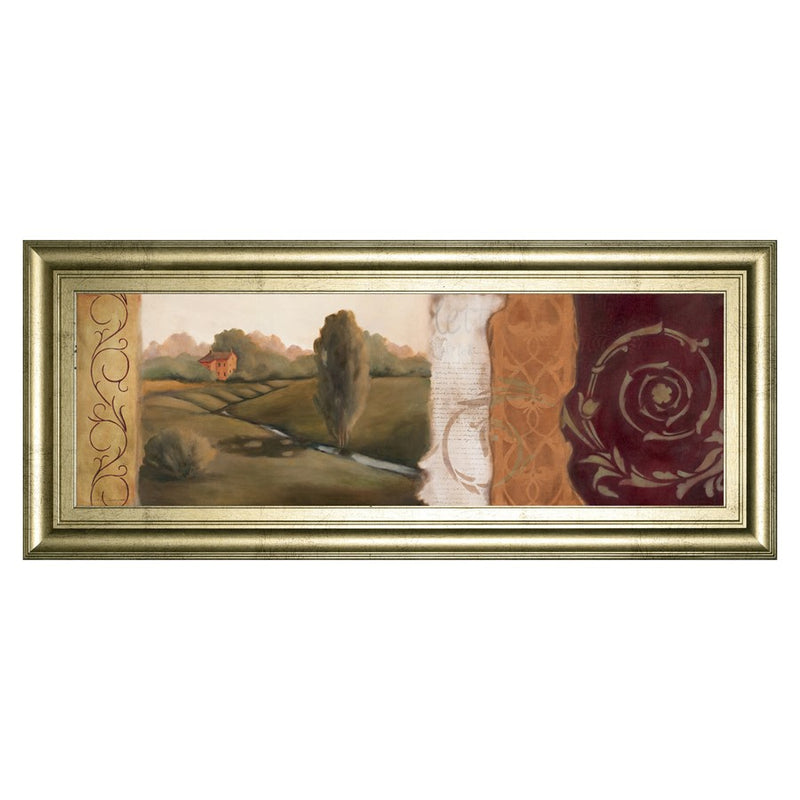 Classy Living Tuscan Harmony Wall Art 42"x18", Crisp Chardonnay Frame