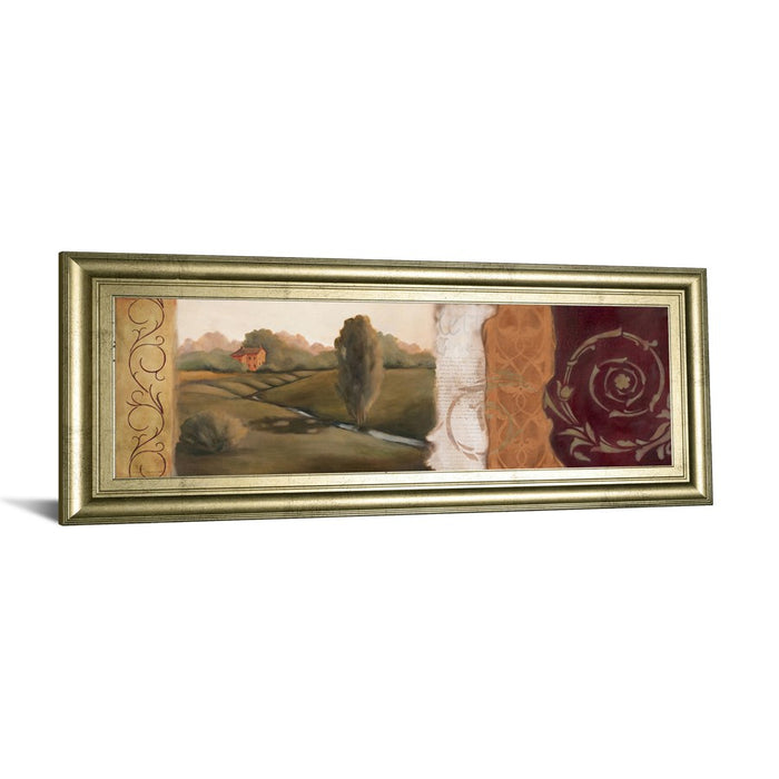 Classy Living Tuscan Harmony Wall Art 42"x18", Crisp Chardonnay Frame