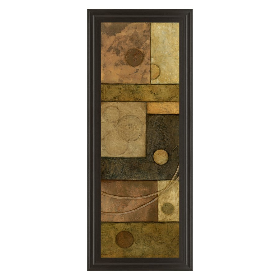 Classy Living Golden Circuit Wall Art 18"x42", Dark Chocolate Frame