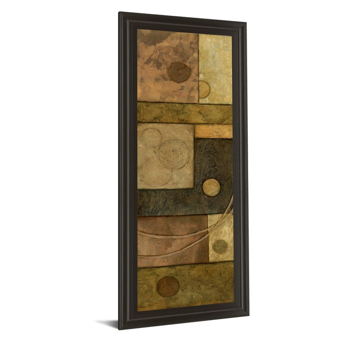 Classy Living Golden Circuit Wall Art 18"x42", Dark Chocolate Frame