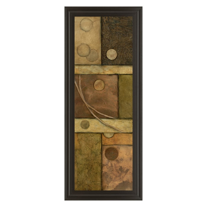 Classy Living Earth Circle Harmony Wall Art 18"x42", Dark Chocolate Frame - 1099