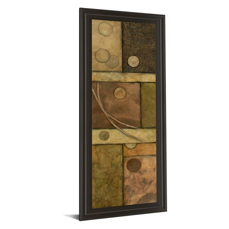 Classy Living Earth Circle Harmony Wall Art 18"x42", Dark Chocolate Frame