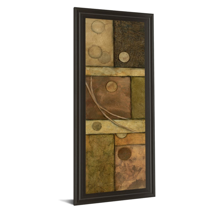 Classy Living Earth Circle Harmony Wall Art 18"x42", Dark Chocolate Frame