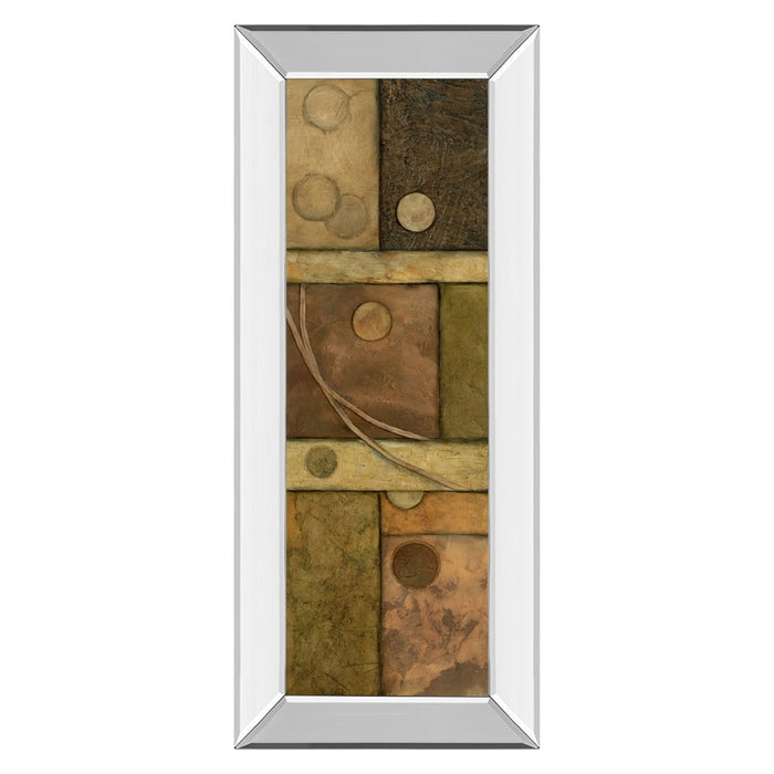 Classy Living Earth Circle Harmony Wall Art 18"x42", Mirrored Frame