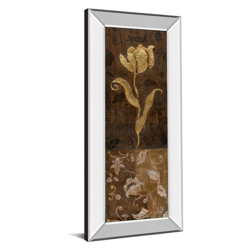Classy Living Golden Tulip II Wall Art 18"x42", Mirrored Frame
