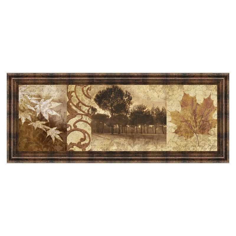Classy Living Equinox Harmony Wall Art 42"x18", Dark Chocolate Frame