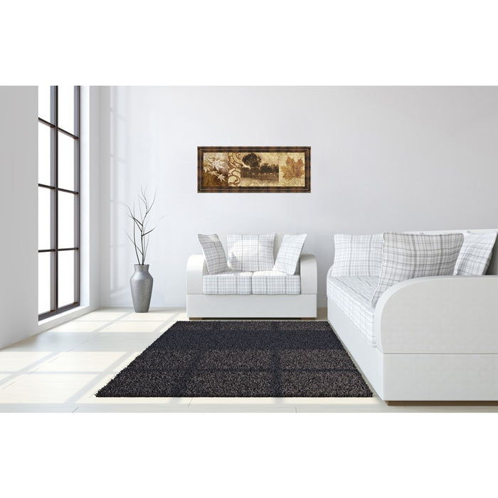 Classy Living Equinox Harmony Wall Art 42"x18", Dark Chocolate Frame