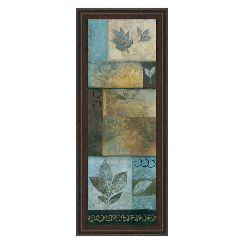 Classy Living Verdant Whimsy Wall Art 18"x42", Brown Frame