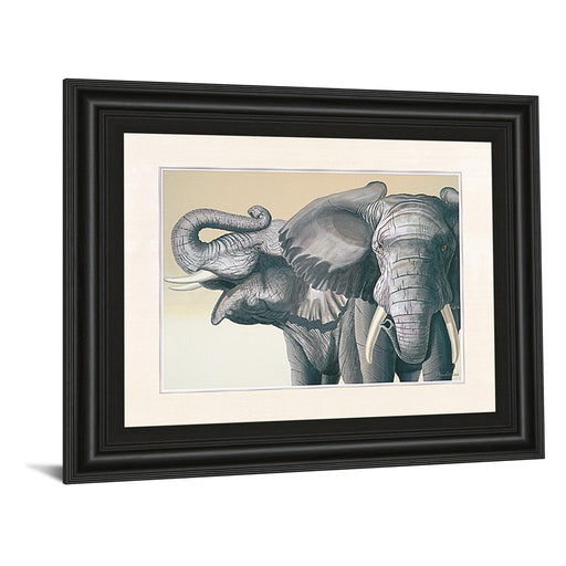 Classy Living Majestic Elephants Wall Art 22"x26", Midnight Aura Frame