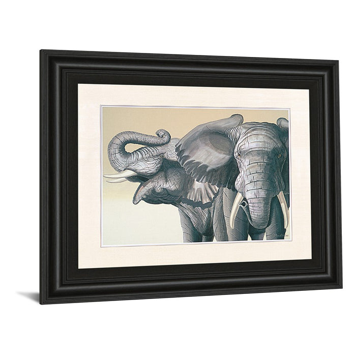 Classy Living Majestic Elephants Wall Art 22"x26", Midnight Aura Frame